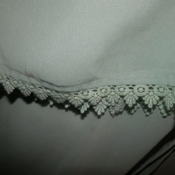 Umgee Light Green Jacket Small Open Front Sheer - Picture 2 of 5